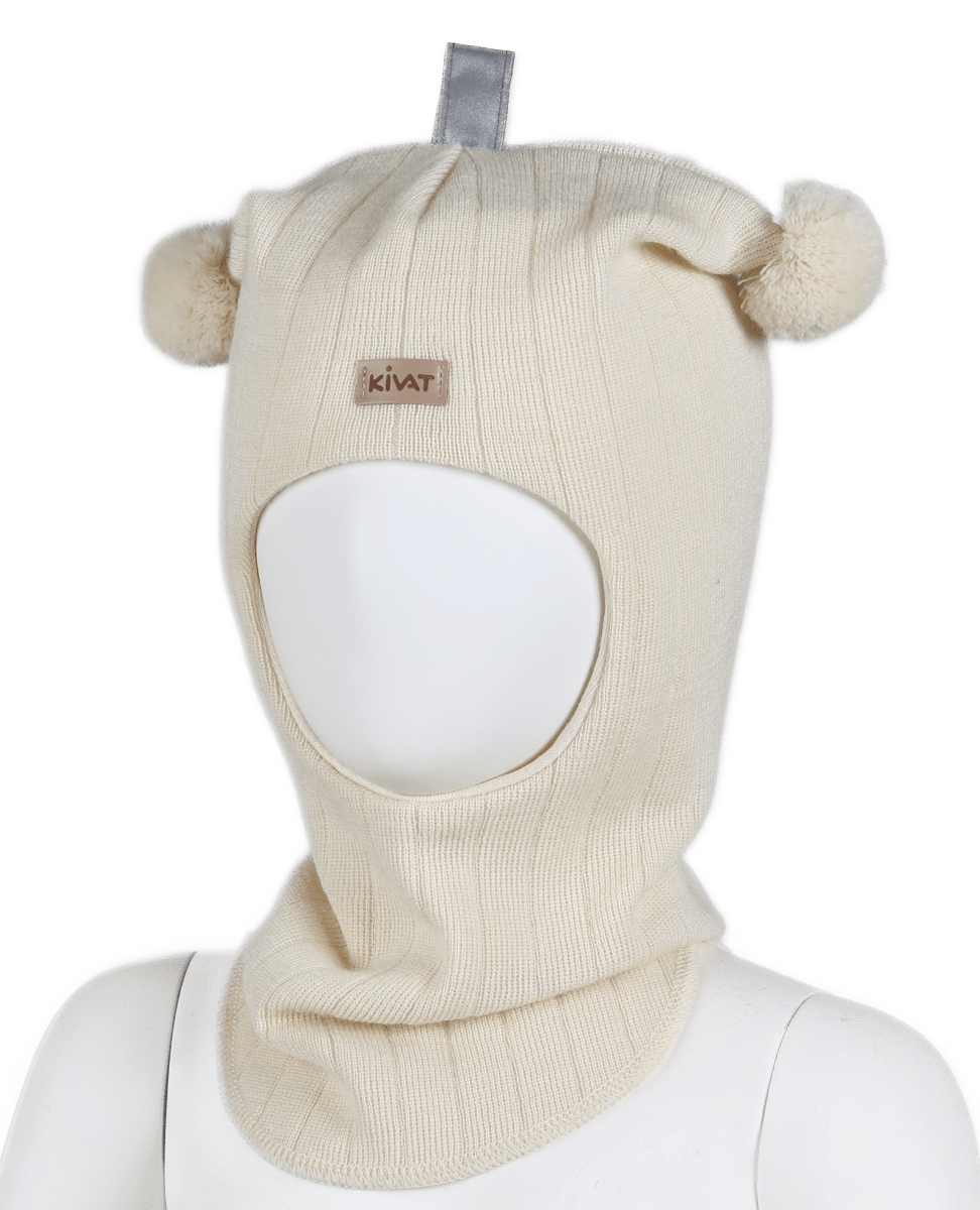 KIVAT ULL | Balaclava Ribb - Offwhite | Torgunns Barneklær AS