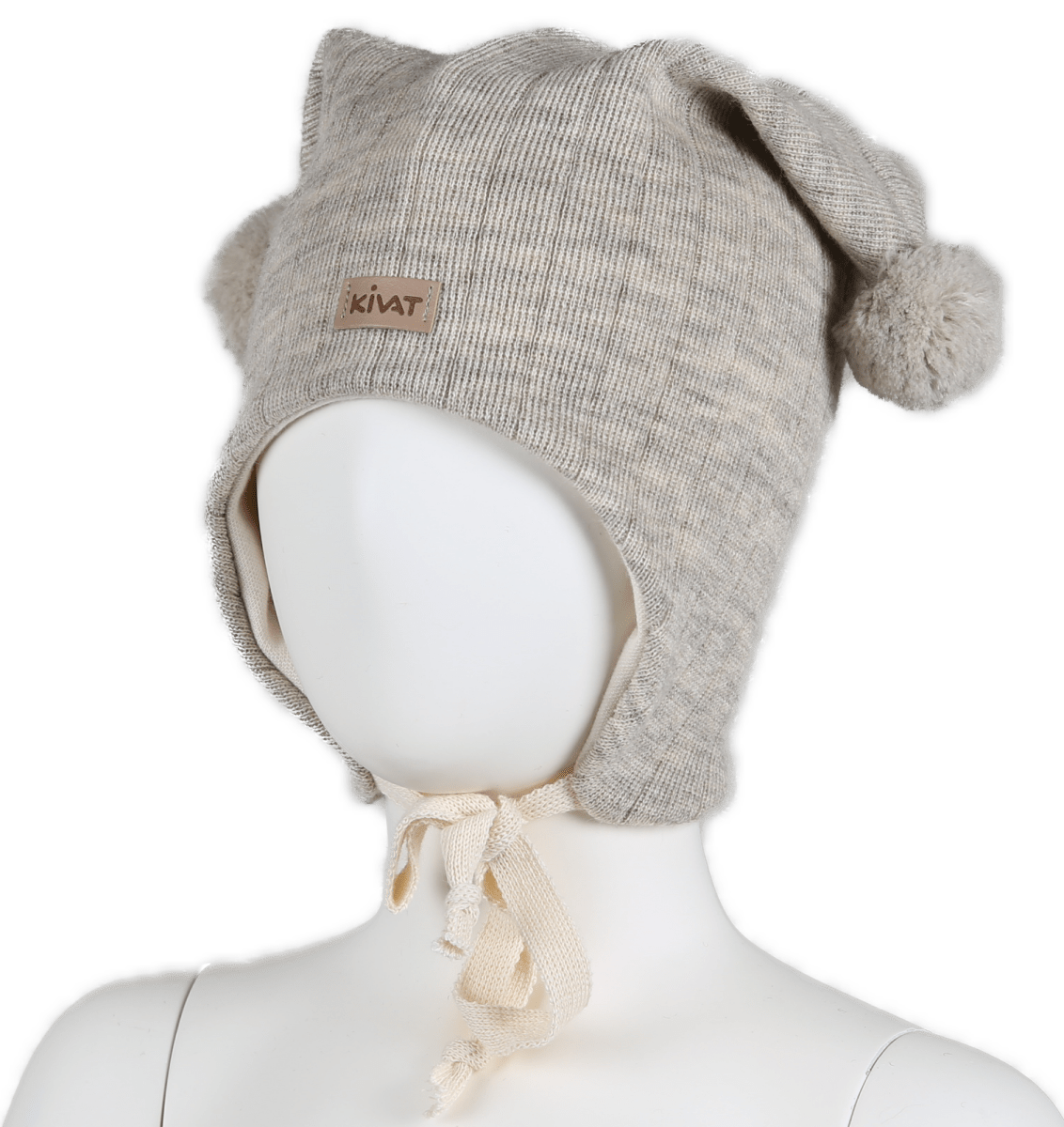 KIVAT ULL | Knyttelue - Melert Beige | Torgunns Barneklær AS