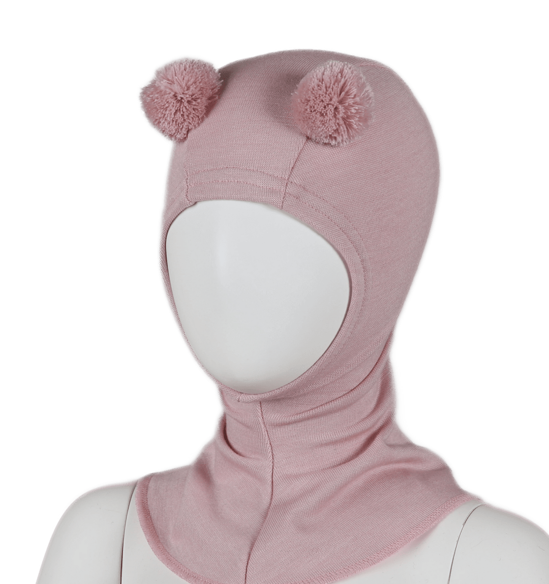 Kivat | Ull/silke balaclava - Pudderrosa | Torgunns Barneklær AS
