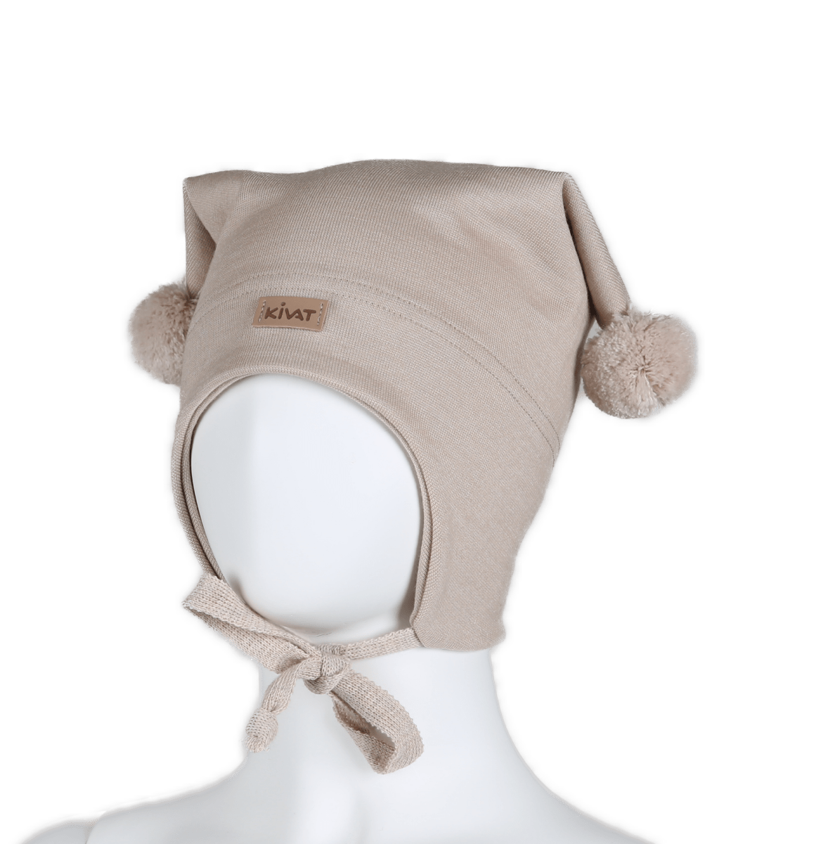 Kivat | Ull/silke knytelue m/vindstopp - Latte | Torgunns Barneklær AS