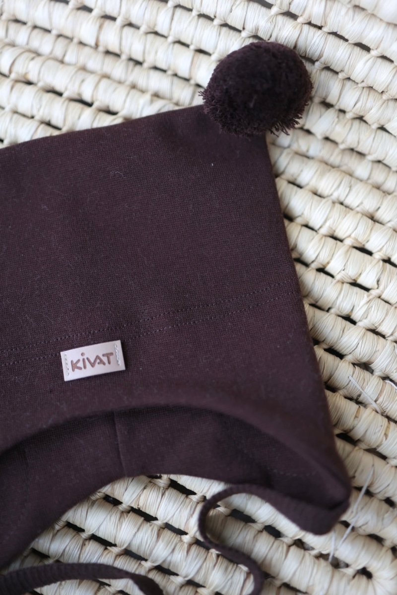 KIVAT Vårlue m/vindstopper - Mørk Brun | Torgunns Barneklær AS