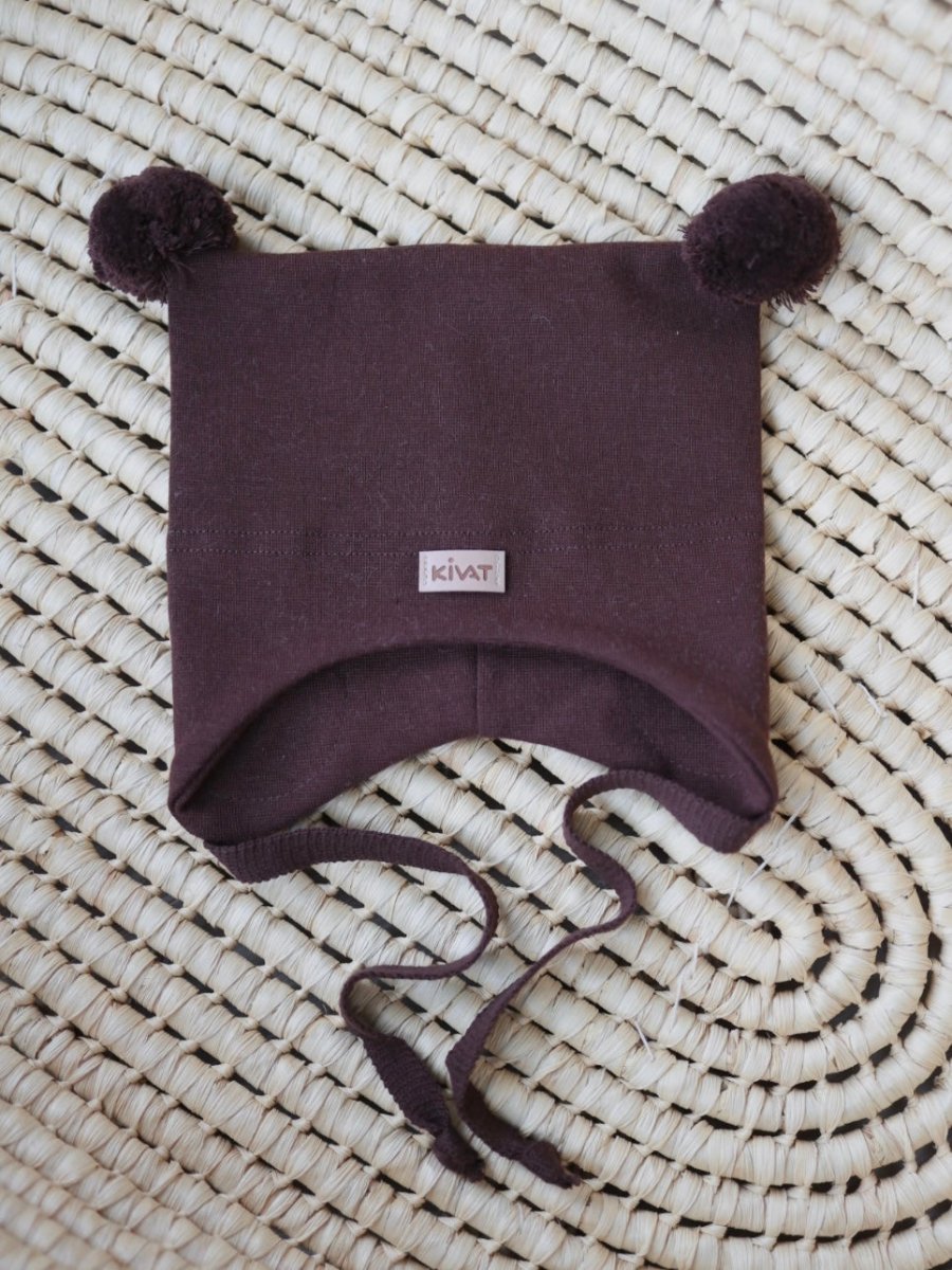 KIVAT Vårlue m/vindstopper - Mørk Brun | Torgunns Barneklær AS