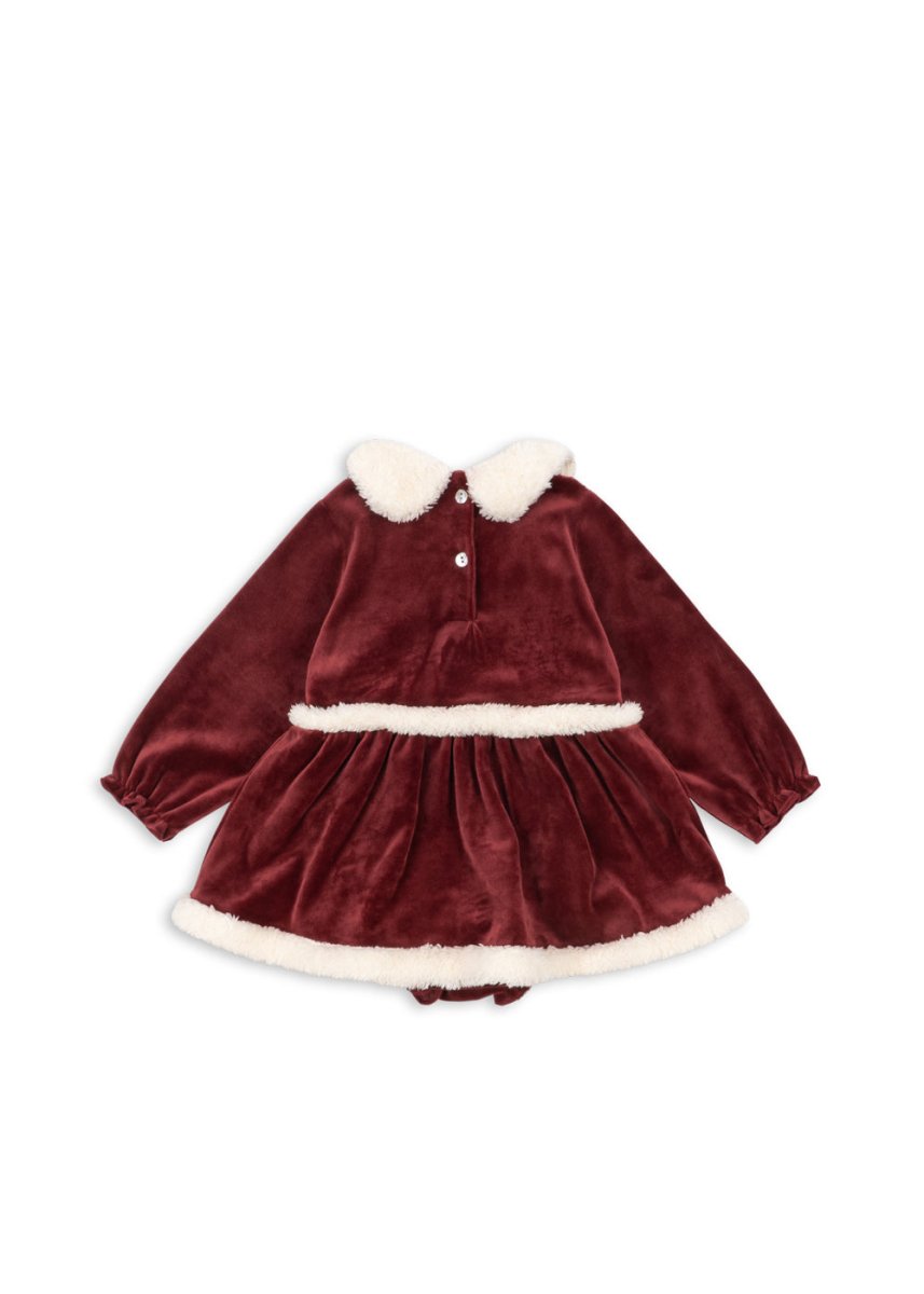Konges Sløjd | Christmas Romper Dress julekjole – Red Dahlia | Torgunns Barneklær AS
