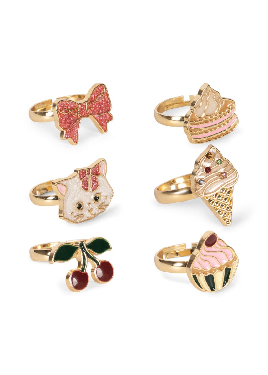 Konges Sløjd | Kitty Sweets Ring Set – 6 stk | Torgunns Barneklær AS