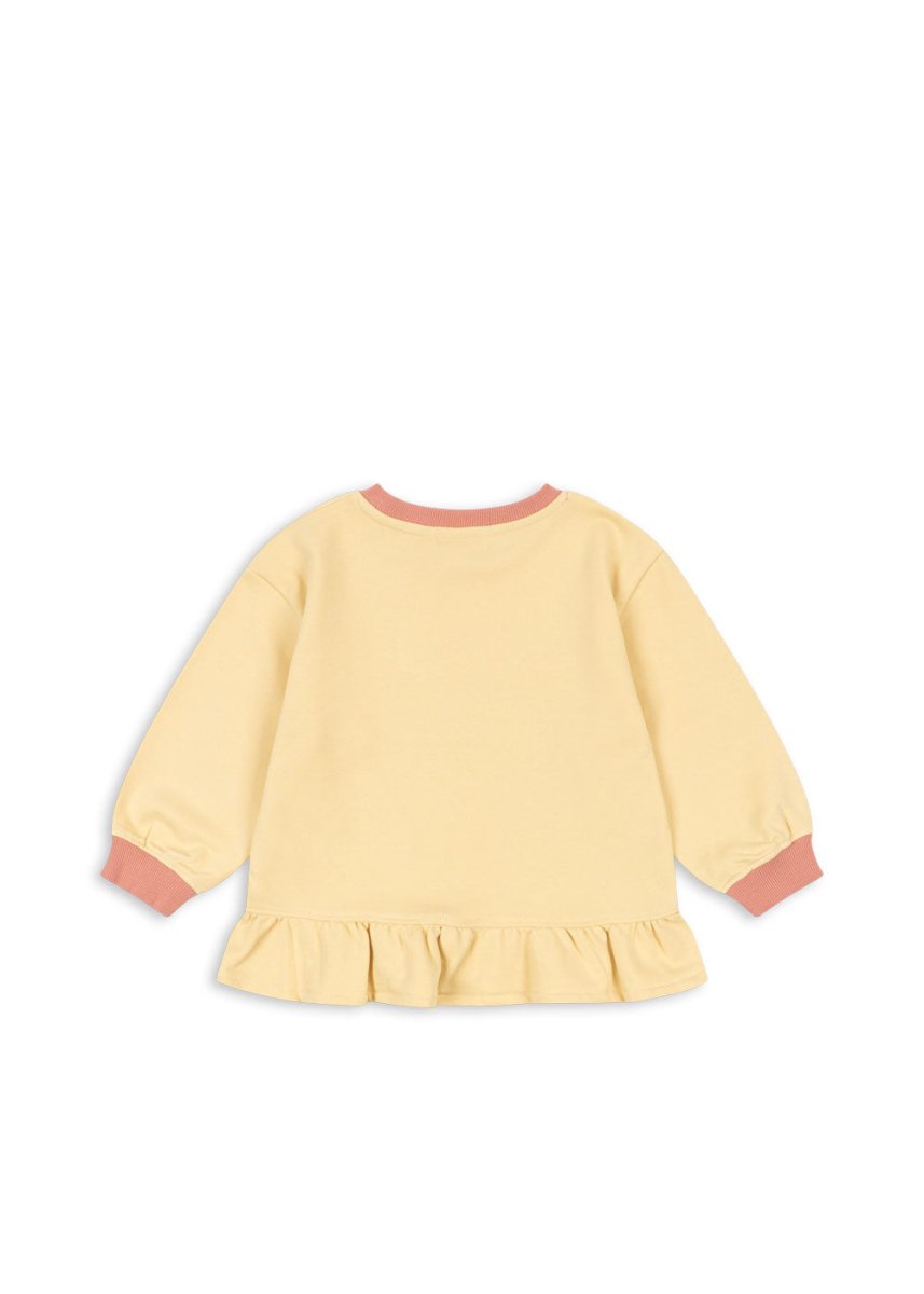 Konges Sløjd SPOTTY Frill Sweat GOTS – Banana Crepe | Torgunns Barneklær AS