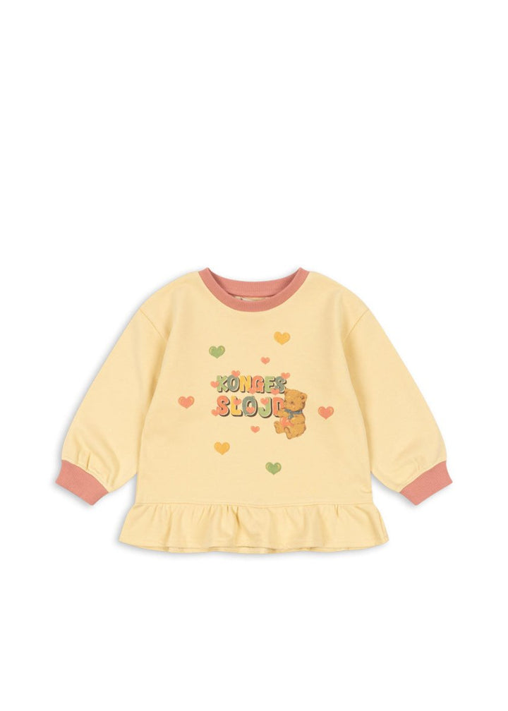 Konges Sløjd SPOTTY Frill Sweat GOTS – Banana Crepe | Torgunns Barneklær AS