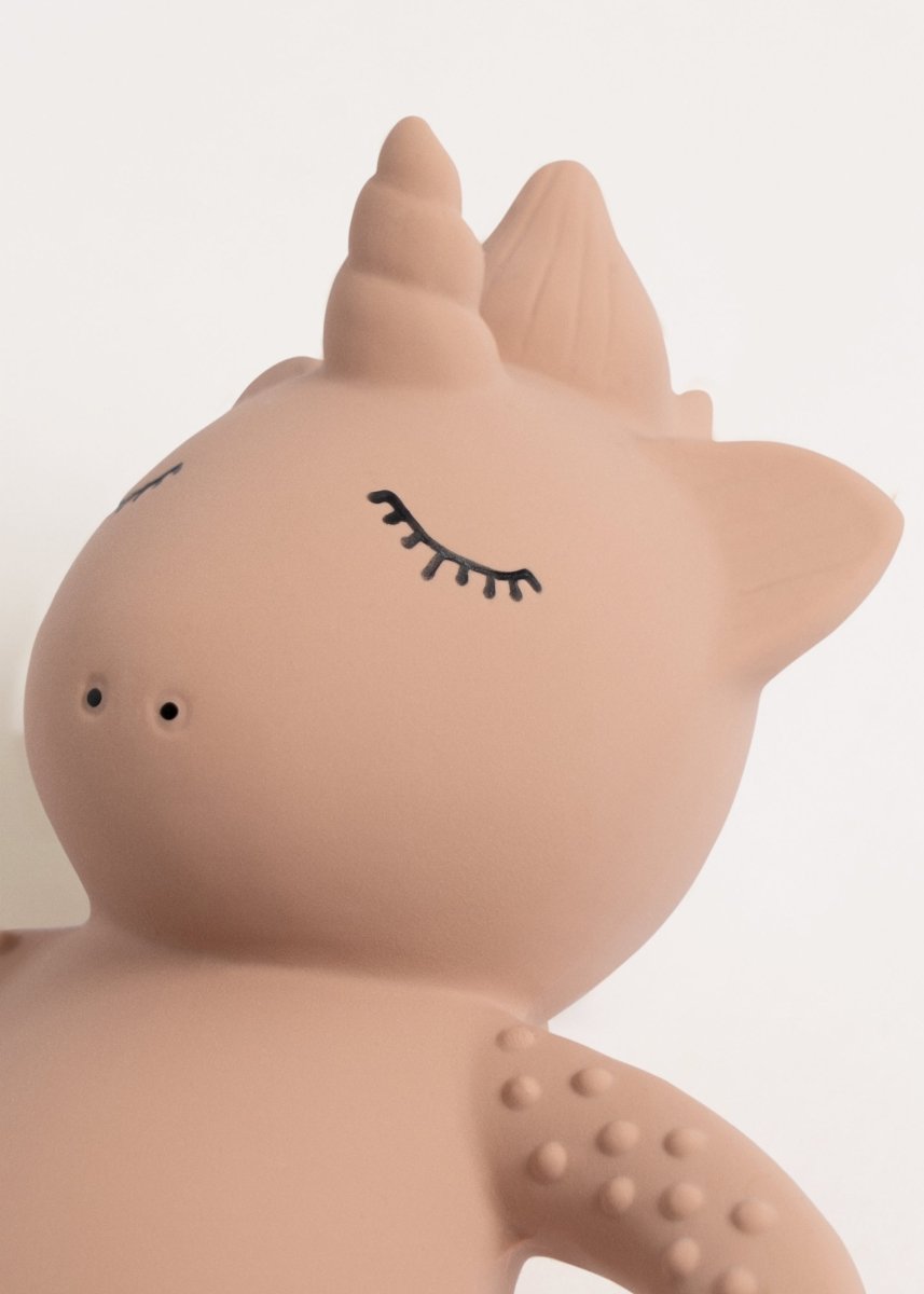Konges Sløjd | Teether Unicorn biteleke – Rose | Torgunns Barneklær AS