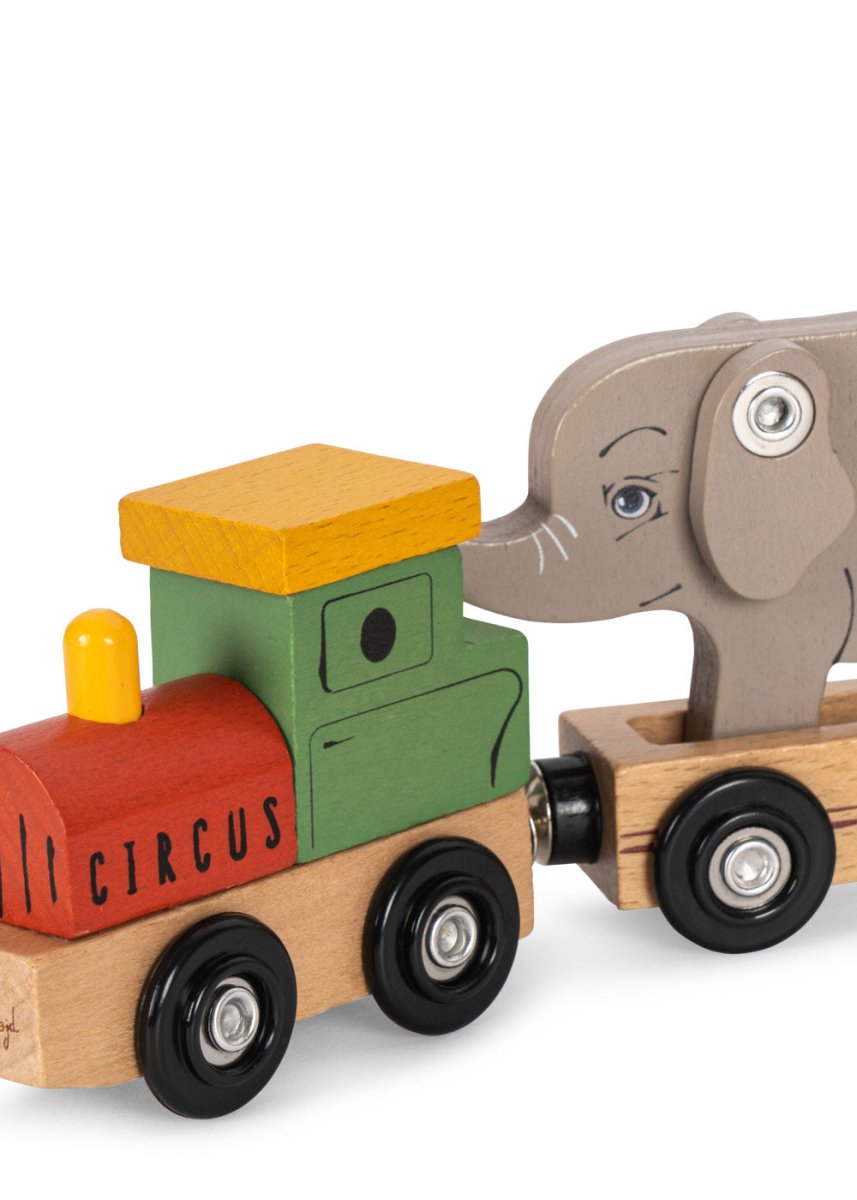 Konges Sløjd | Wooden Animal Train FSC – Multi | Torgunns Barneklær AS