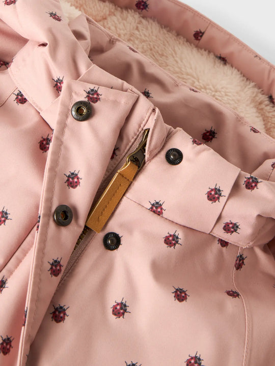 Lil' Atelier Mini LASNOW05 JACKET AOP - Misty Rose - Torgunns Barneklær AS