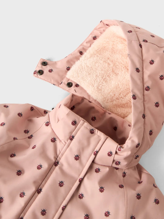 Lil' Atelier Mini LASNOW05 JACKET AOP - Misty Rose - Torgunns Barneklær AS