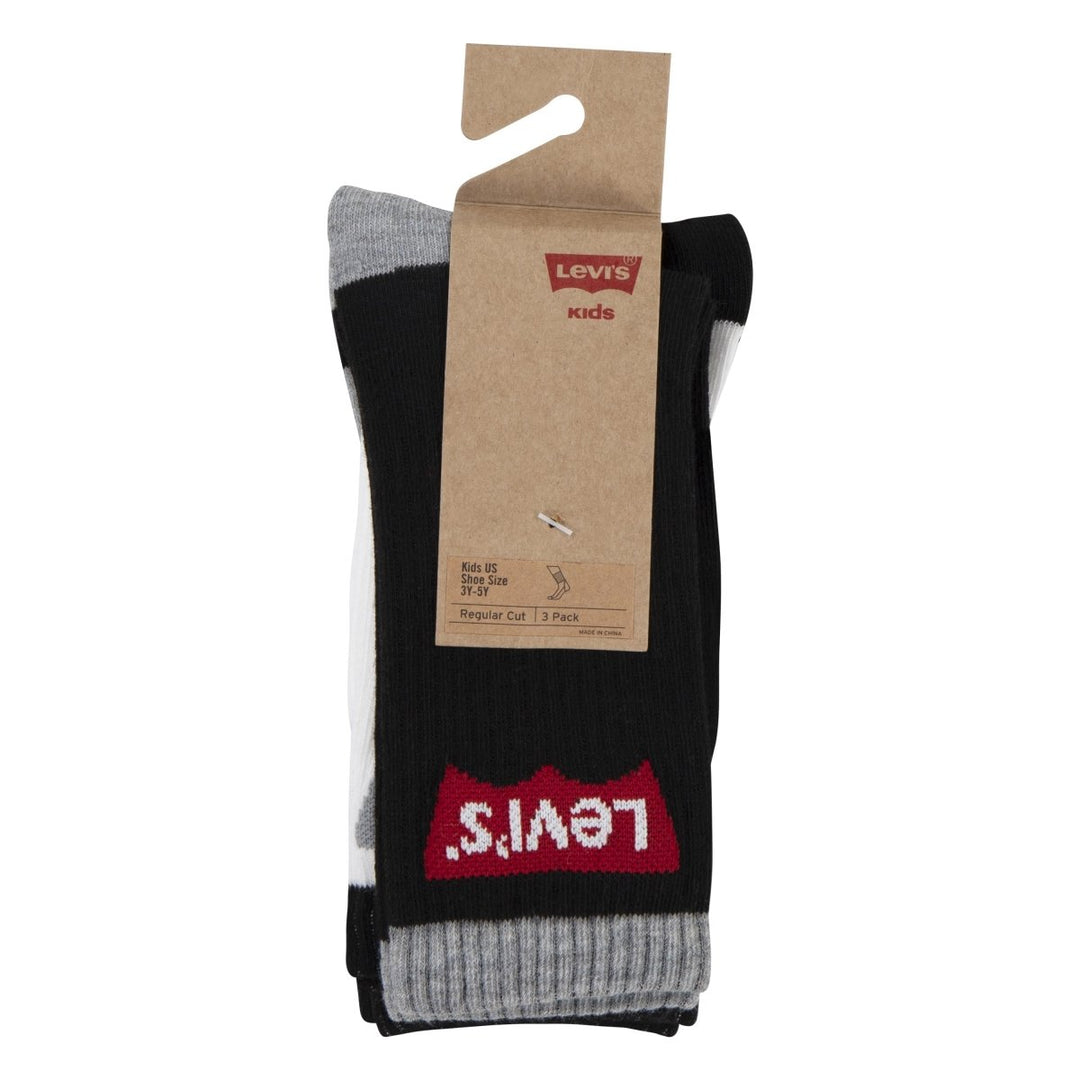Levis Batwing Regular Cut 3-Pack Sokker – Black | Torgunns Barneklær AS