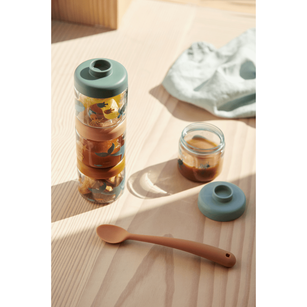 LIEWOOD Dominique Baby Food Tritan Boxes 4pk - Sea creature/Sandy | Torgunns Barneklær AS