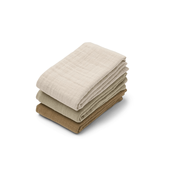 LIEWOOD Lewis Muslin Cloth 3pk - Sandy mix | Torgunns Barneklær AS