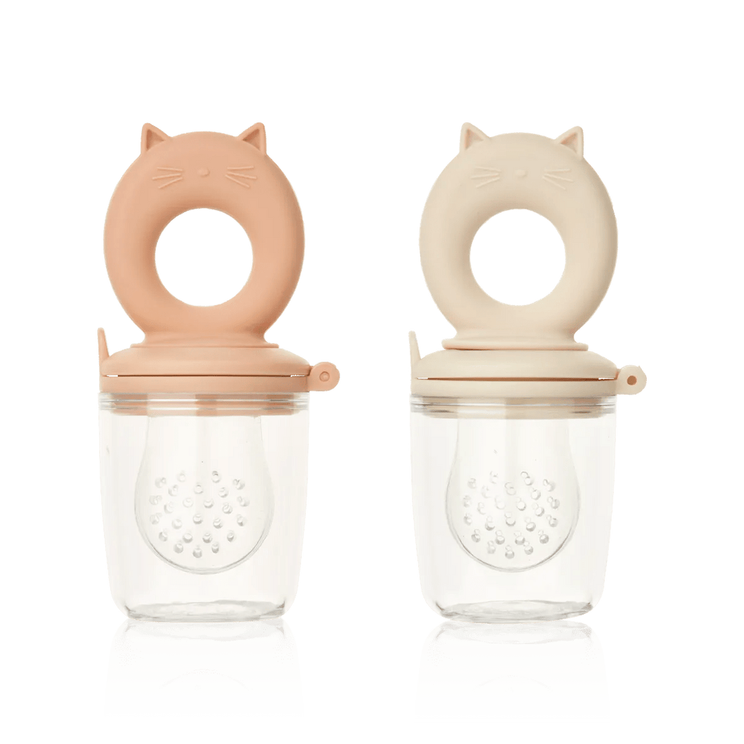 LIEWOOD Miranda Cat Shape Food Feeder 2pk - Tuscany Rose/Apple Blossom | Torgunns Barneklær AS