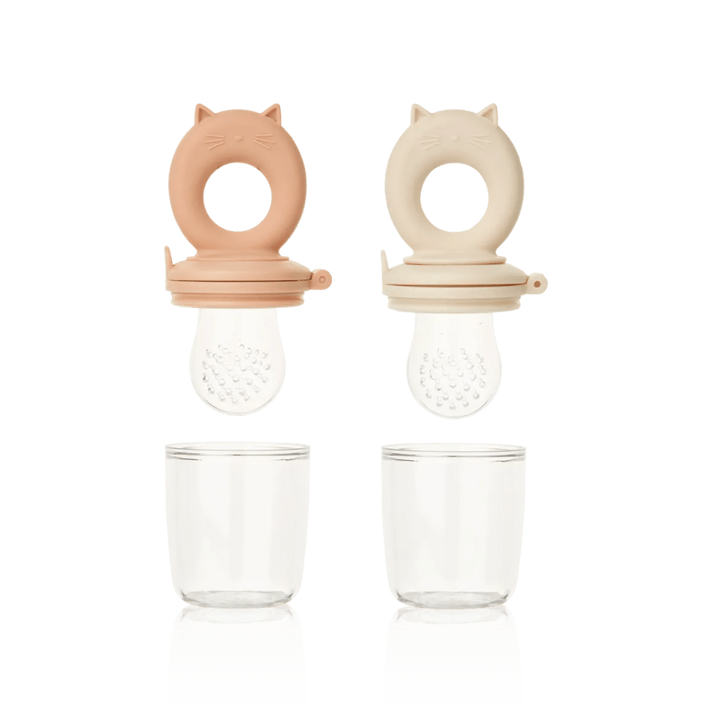 LIEWOOD Miranda Cat Shape Food Feeder 2pk - Tuscany Rose/Apple Blossom | Torgunns Barneklær AS
