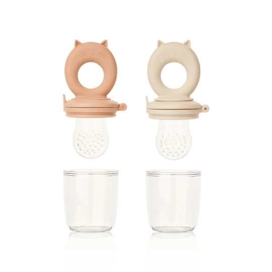 LIEWOOD Miranda Cat Shape Food Feeder 2pk - Tuscany Rose/Apple Blossom | Torgunns Barneklær AS