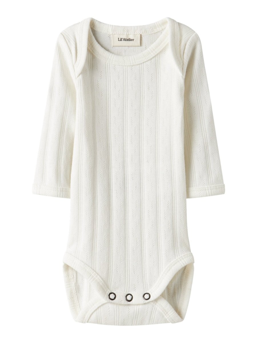 Lil' Atelier Baby BOB LS SLIM BODY - Coconut Milk | Torgunns Barneklær AS