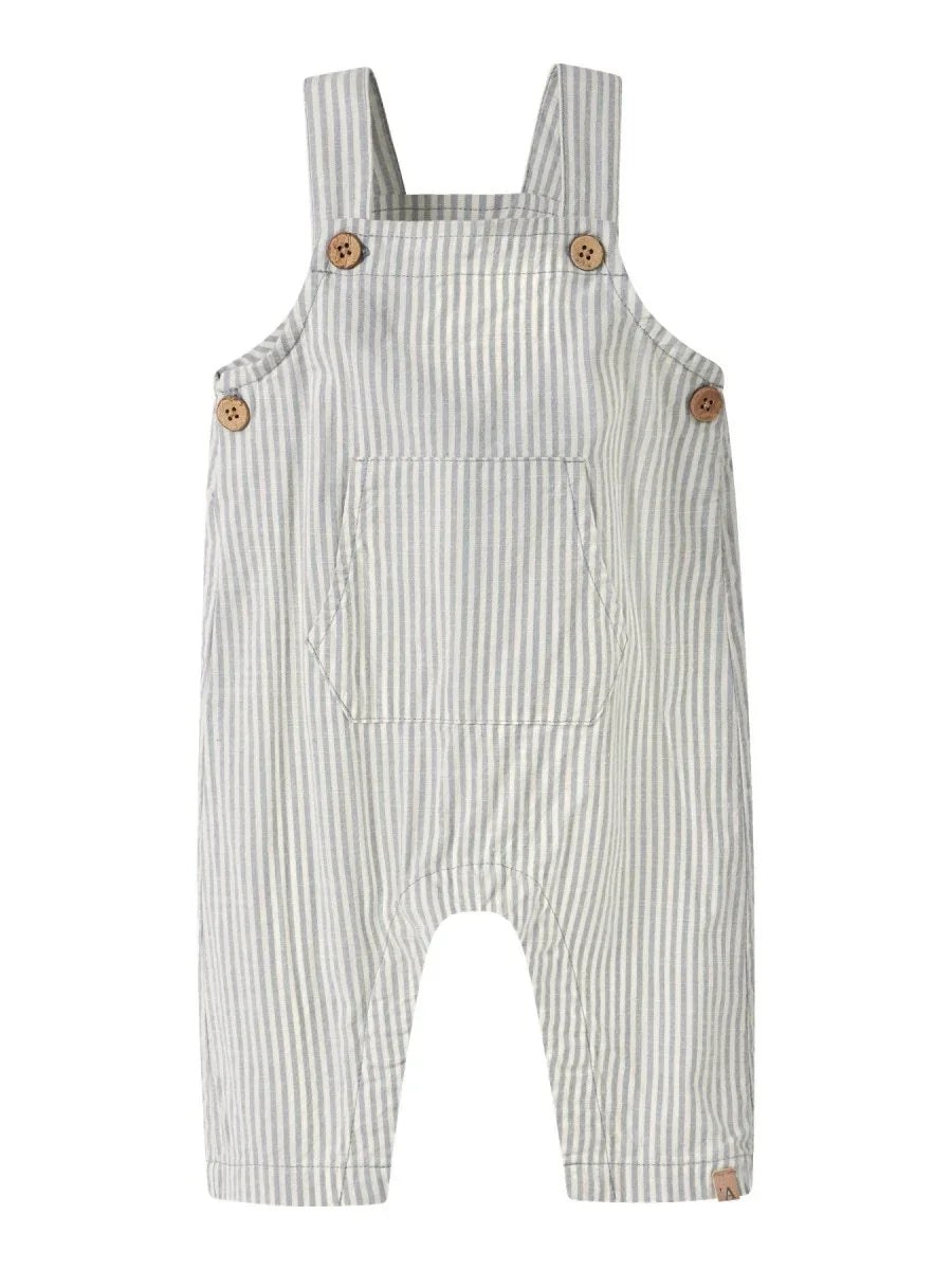 Streifete babybukser med knapper, myke barneklær for spedbarn og småbarn