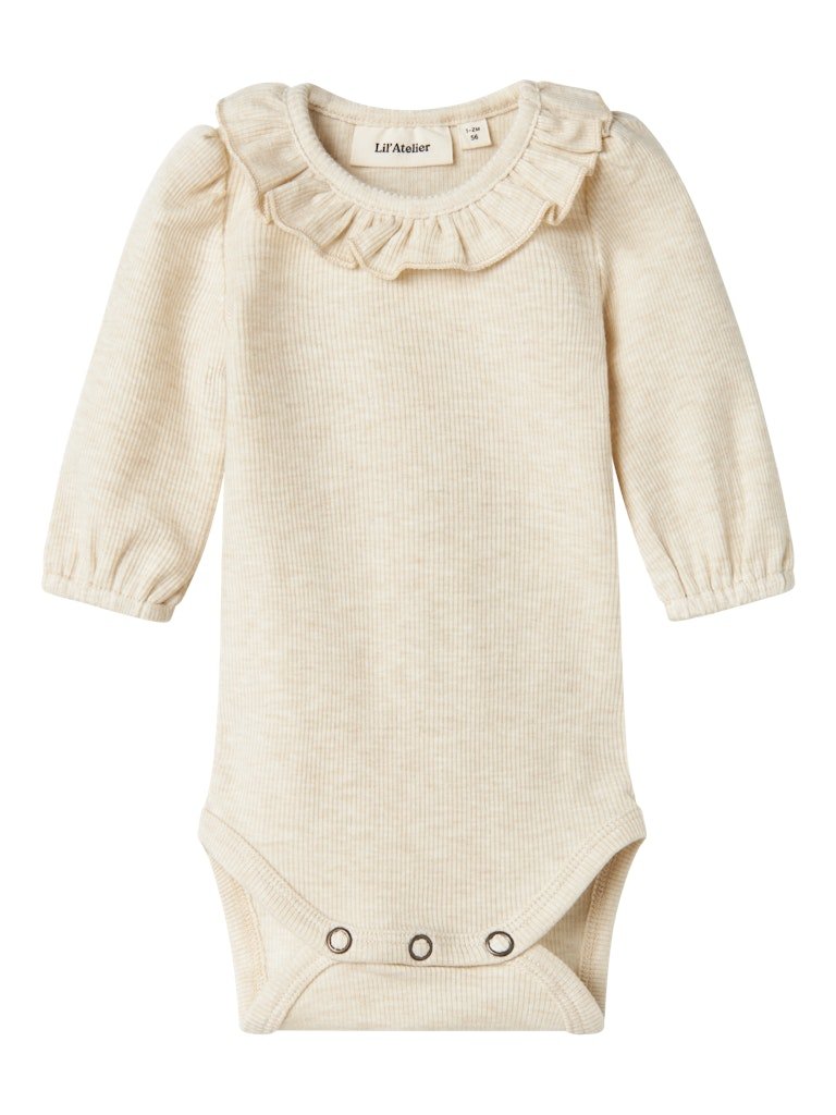 Lil' Atelier Baby DARLA LS SLIM BODY - Turtledove | Torgunns Barneklær AS