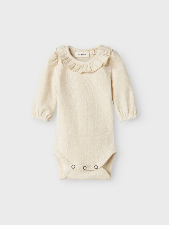 Lil' Atelier Baby DARLA LS SLIM BODY - Turtledove | Torgunns Barneklær AS