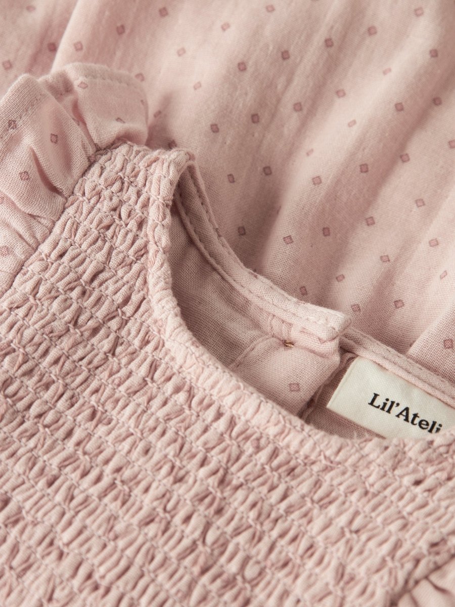 Lil' Atelier Baby DEMBE LS LOOSE BODY DRESS - Peach Whip | Torgunns Barneklær AS