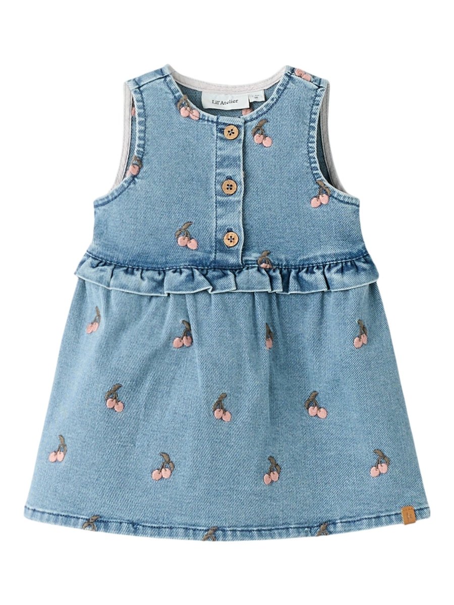Lil' Atelier Baby DEVA DENIM SPENCER - Denim | Cherry | Torgunns Barneklær AS