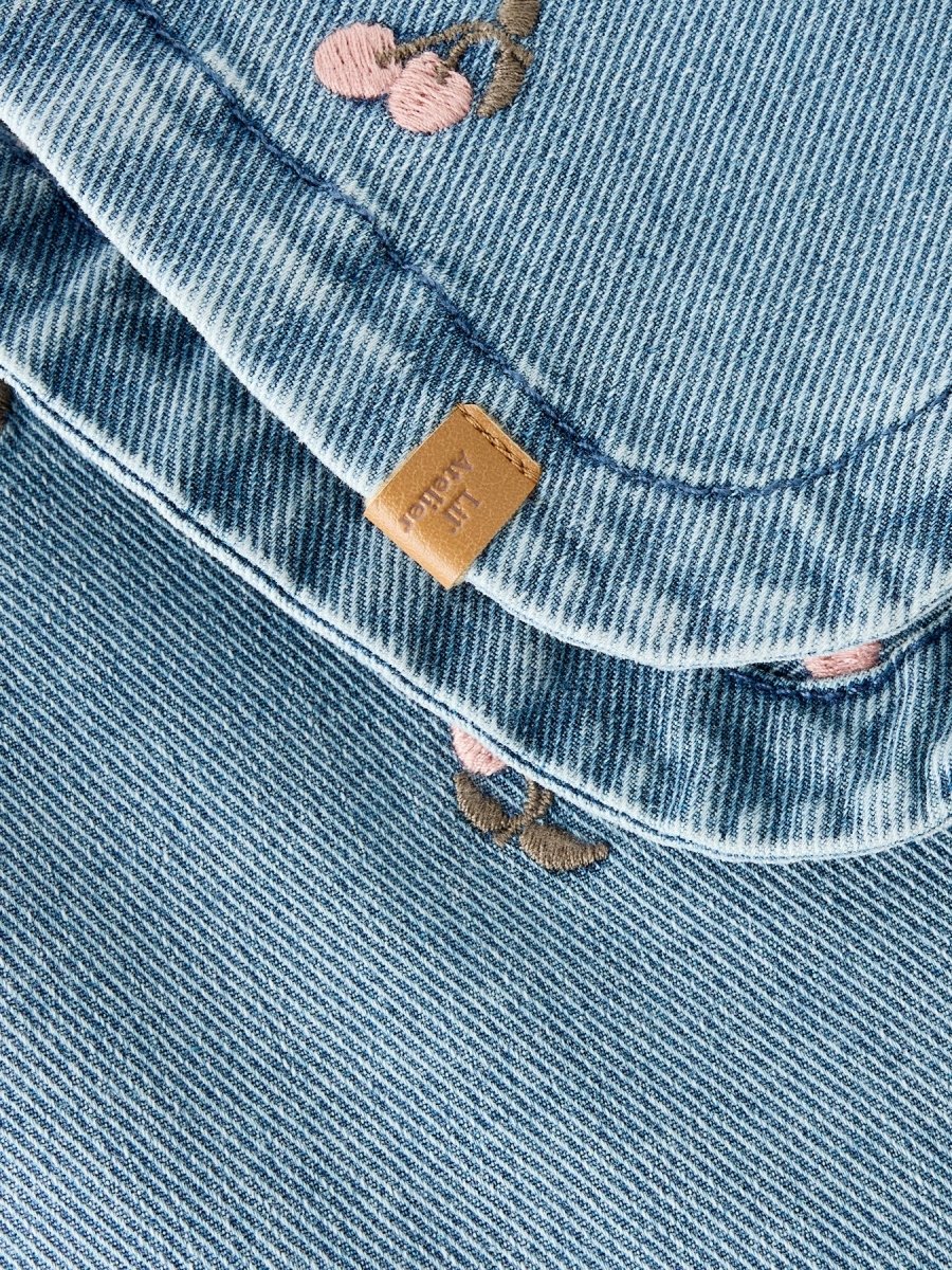 Lil' Atelier Baby DEVA LOOSE DENIM JACKET - Denim | Cherry | Torgunns Barneklær AS