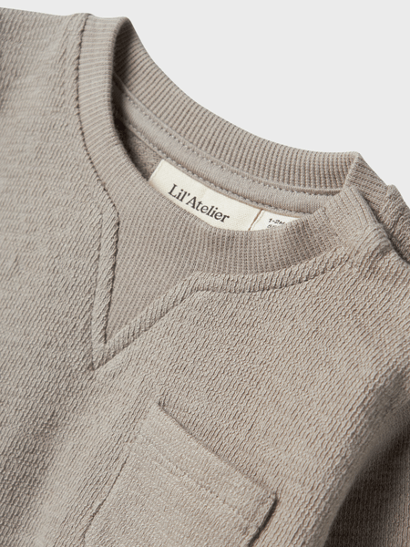 Lil' Atelier Baby DIAS LS NR SWEAT - Mourning Dove | Torgunns Barneklær AS