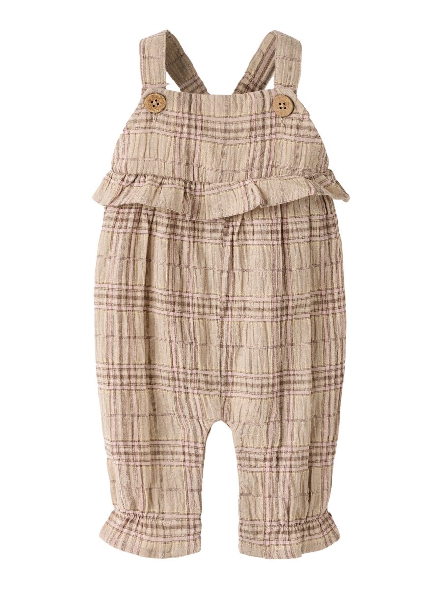 Lil' Atelier Baby DIEMA LOOSE OVERALL - Oxford Tan | Torgunns Barneklær AS