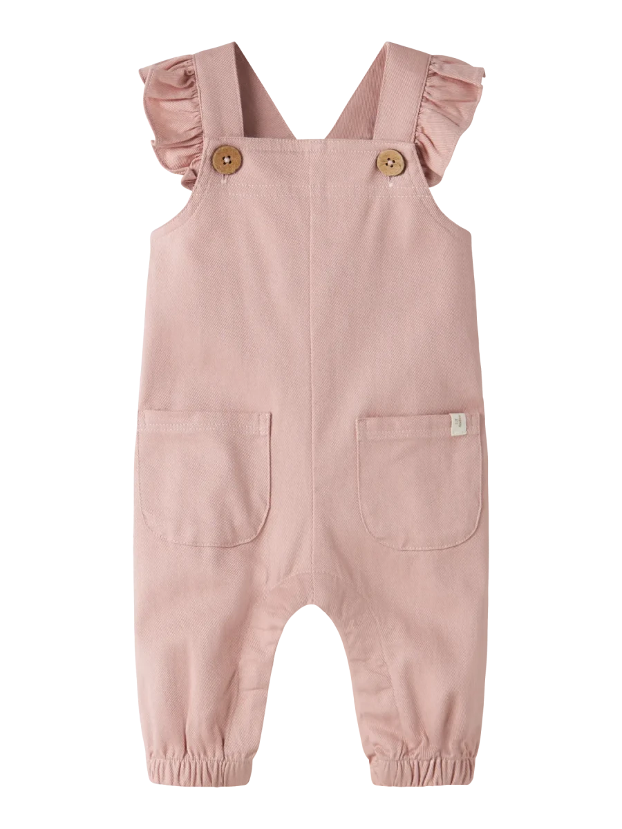 Lil' Atelier Baby DOREEN LOOSE TWILL OVERALL - Misty Rose | Torgunns Barneklær AS