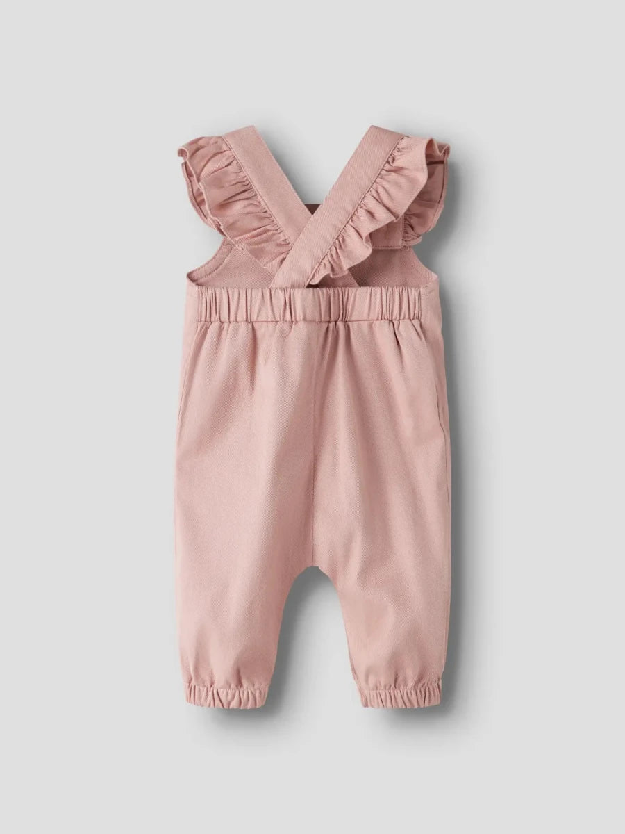 Lil' Atelier Baby DOREEN LOOSE TWILL OVERALL - Misty Rose | Torgunns Barneklær AS
