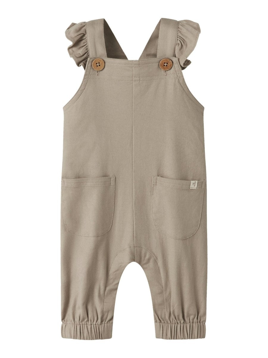Lil' Atelier Baby DOREEN LOOSE TWILL OVERALL - Oxford Tan | Torgunns Barneklær AS
