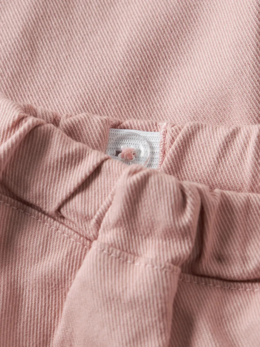 Lil' Atelier Baby DOREEN WIDE TWILL PANT - Misty Rose | Torgunns Barneklær AS