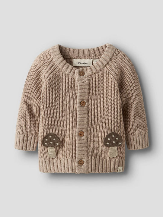 Lil' Atelier Baby EMLEN LAK LS KNIT CARD - Oxford Tan | Torgunns Barneklær AS