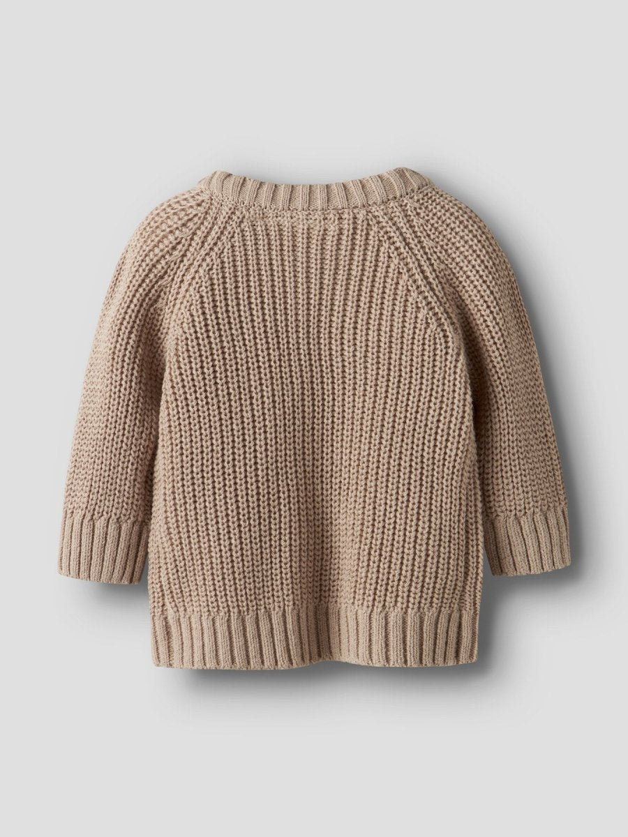 Lil' Atelier Baby EMLEN LAK LS KNIT CARD - Oxford Tan | Torgunns Barneklær AS