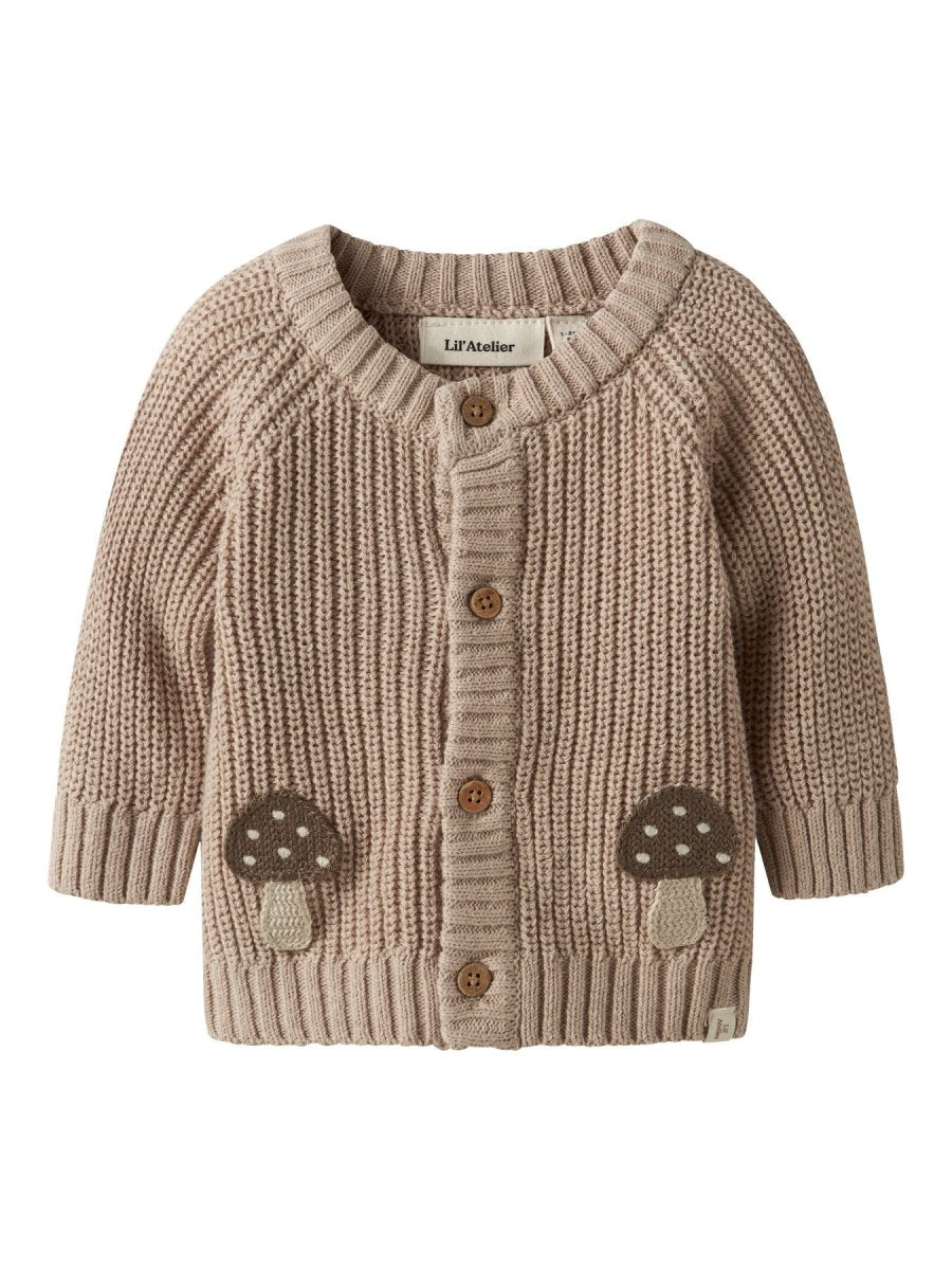 Lil' Atelier Baby EMLEN LAK LS KNIT CARD - Oxford Tan | Torgunns Barneklær AS