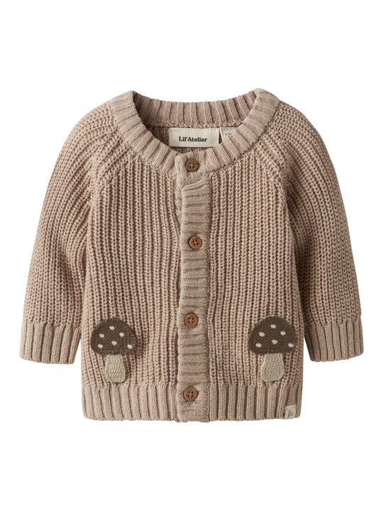 Lil' Atelier Baby EMLEN LAK LS KNIT CARD - Oxford Tan | Torgunns Barneklær AS