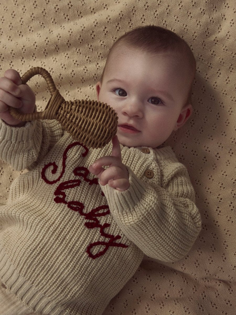 Lil' Atelier Baby EMLEN MIO LS KNIT - Turtledove | Torgunns Barneklær AS