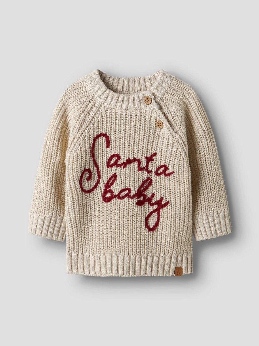 Lil' Atelier Baby EMLEN MIO LS KNIT - Turtledove | Torgunns Barneklær AS
