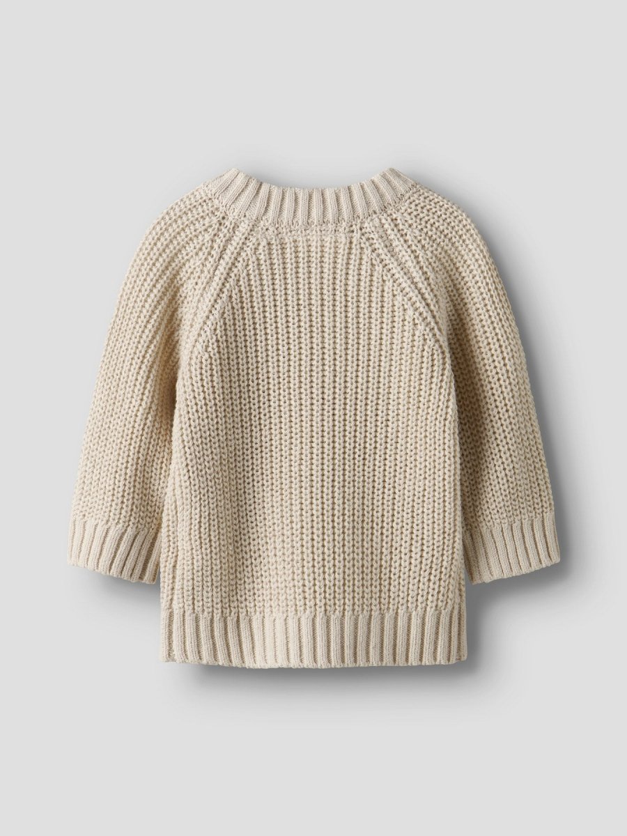 Lil' Atelier Baby EMLEN MIO LS KNIT - Turtledove | Torgunns Barneklær AS