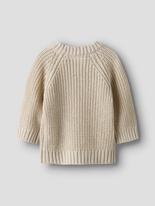 Lil' Atelier Baby EMLEN MIO LS KNIT - Turtledove | Torgunns Barneklær AS