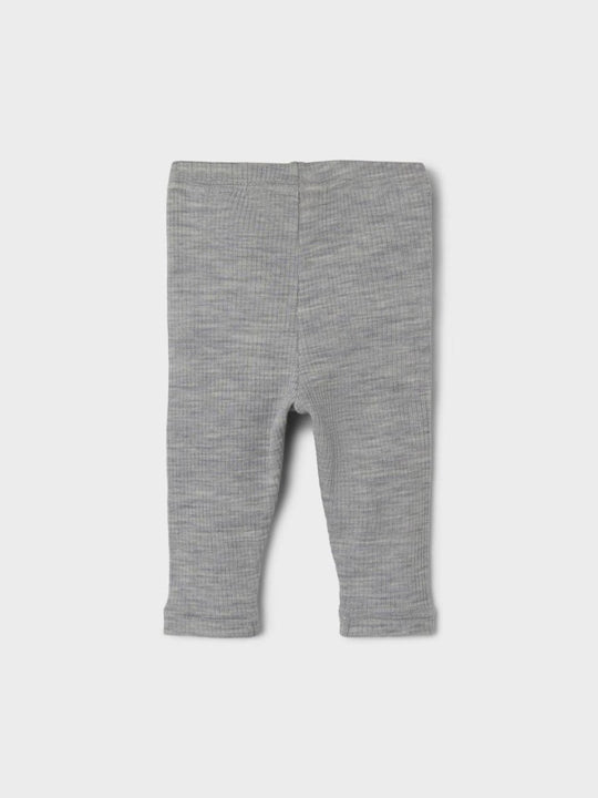 Lil' Atelier Baby FABLE WOOL LEGGINGS - Grey Melange | Torgunns Barneklær AS