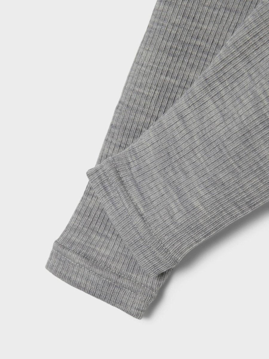 Lil' Atelier Baby FABLE WOOL LEGGINGS - Grey Melange | Torgunns Barneklær AS