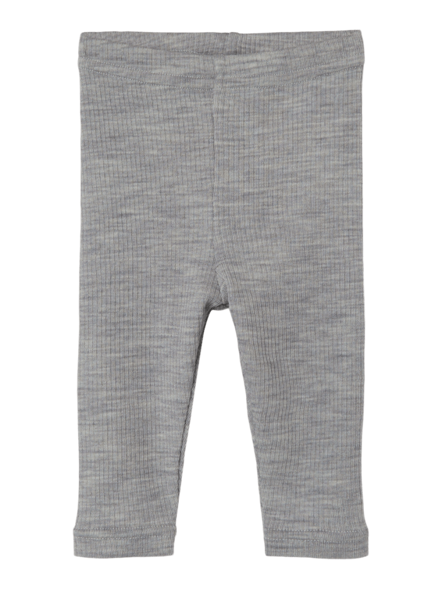 Lil' Atelier Baby FABLE WOOL LEGGINGS - Grey Melange | Torgunns Barneklær AS