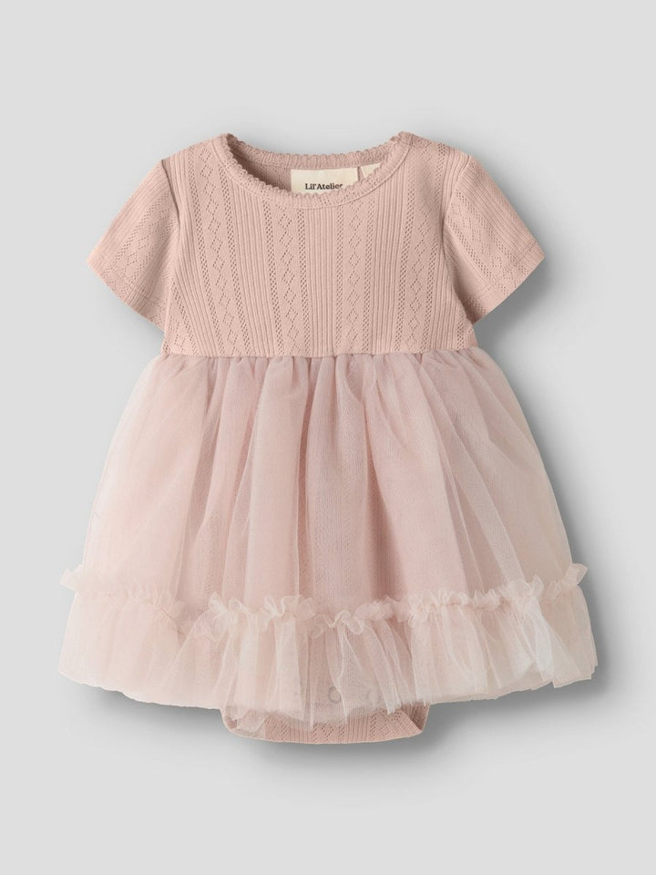 Lil Atelier Baby FANELLA Tyll bodykjole - Peach Whip | Torgunns Barneklær AS