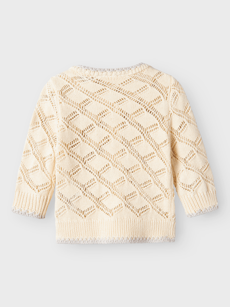 Lil' Atelier Baby FANNA LS KNIT CARD - Turtledove | Torgunns Barneklær AS