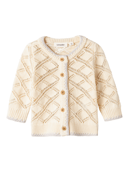 Lil' Atelier Baby FANNA LS KNIT CARD - Turtledove | Torgunns Barneklær AS