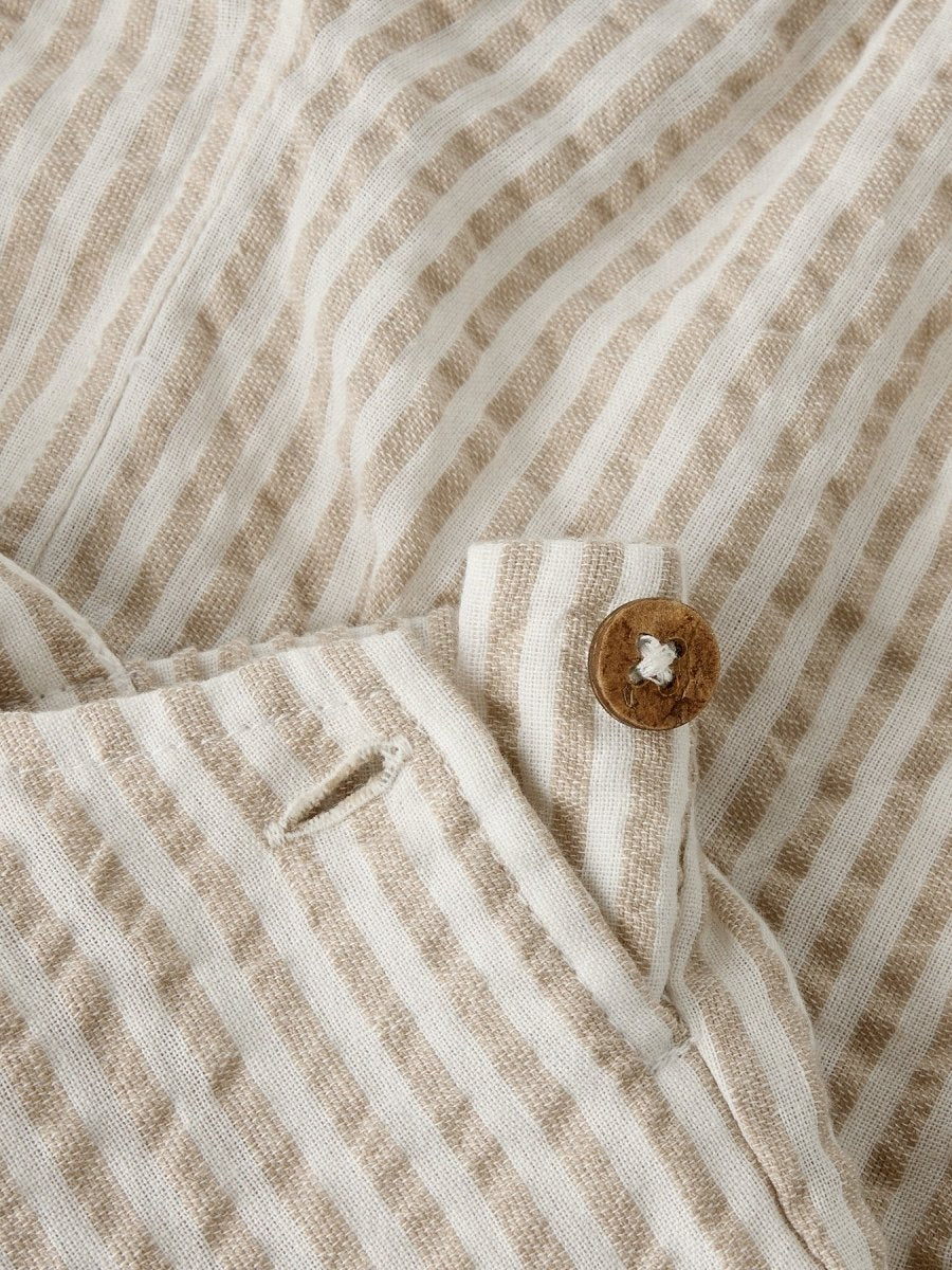 Lil Atelier Baby FAUSTO LOOSE overall - Coconut Milk | Feather Gray | Torgunns Barneklær AS