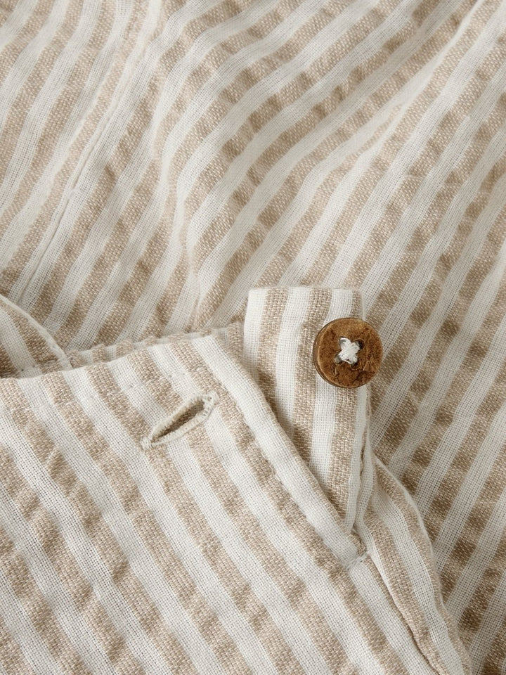 Lil Atelier Baby FAUSTO LOOSE overall - Coconut Milk | Feather Gray | Torgunns Barneklær AS