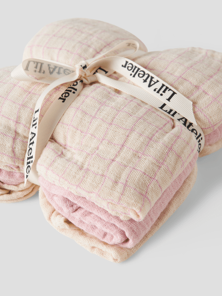Lil' Atelier Baby FERGIE 3 PK NAPPIES - Peach Whip | Torgunns Barneklær AS